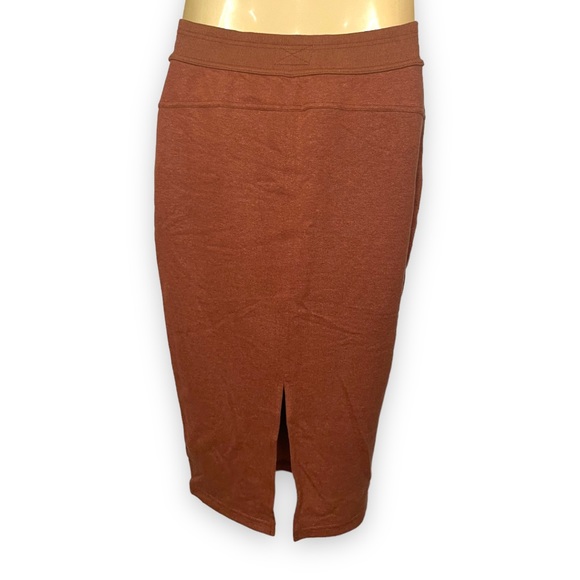 Prana Mid Length Skirt Soft Hemp Blend Outdoor Sporty Earthtone Cozy Up XS - Picture 3 of 4